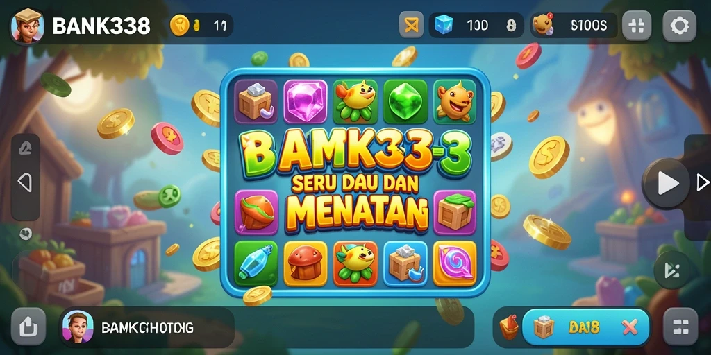 Tampilan screenshot BANK338 menampilkan serunya permainan Match-3.