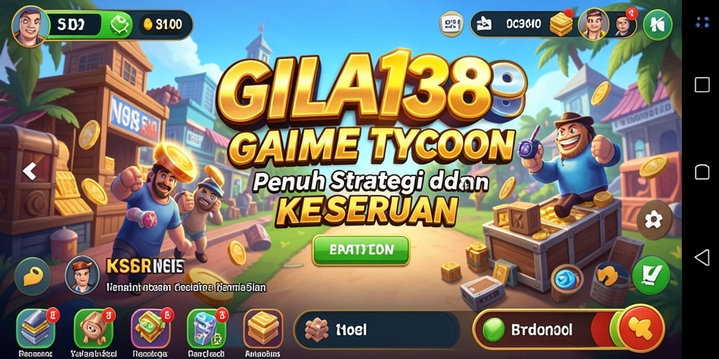 Screenshot gameplay GILA138 menampilkan keseruan membangun bisnis Tycoon.