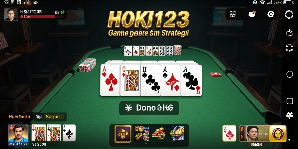 Screenshot gameplay HOKI123 yang menampilkan momen seru bermain domino.