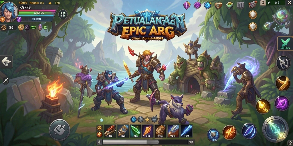 Screenshot menampilkan aksi seru dan pertarungan dalam game ARPG.