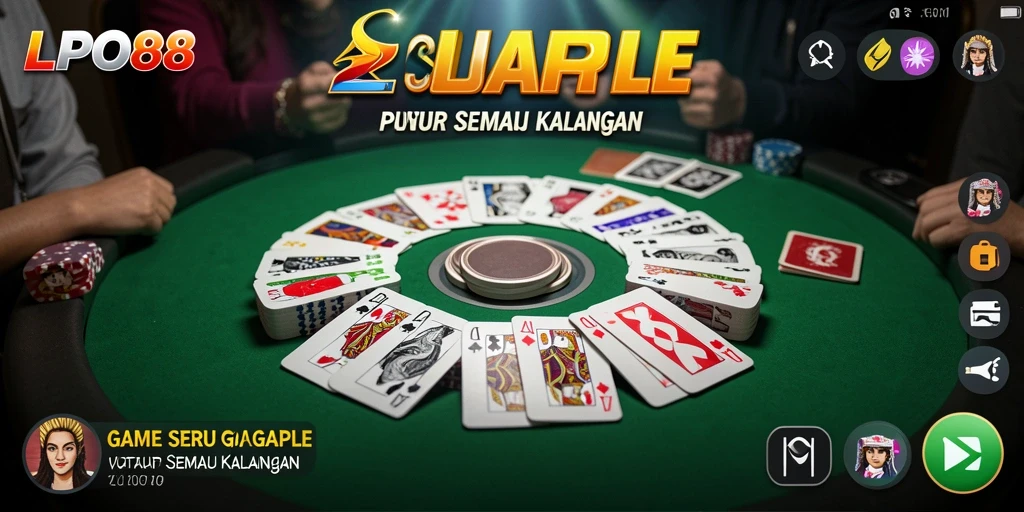 Screenshot gameplay LPO88 dengan tampilan Gaple yang menarik.