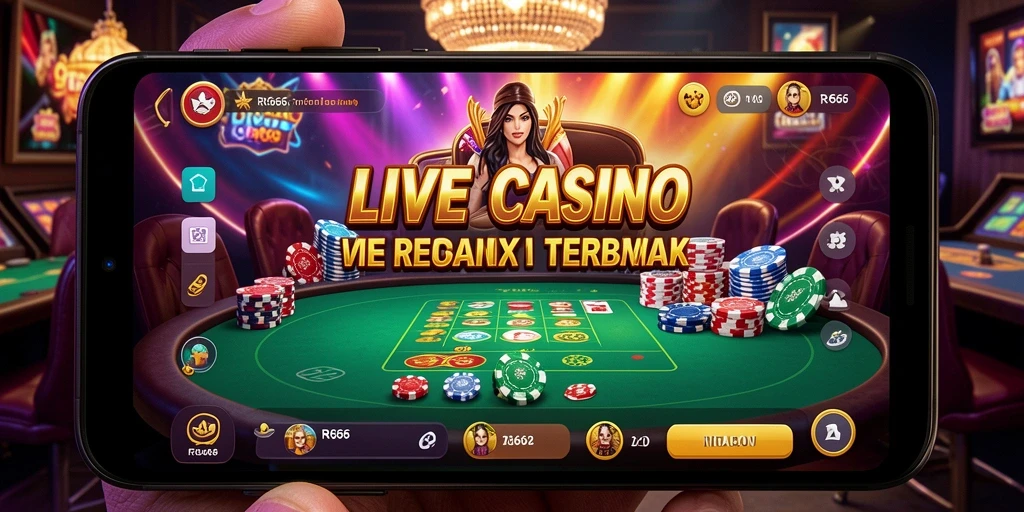 Screenshot gameplay RR666 yang menunjukkan dealer langsung di aksi.