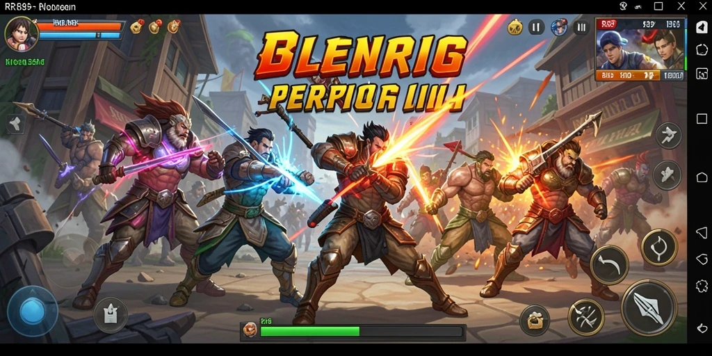 Screenshot utama RR89 menampilkan aksi pertarungan yang intens dan karakter unik.