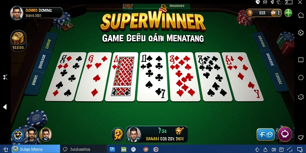 Tampilan menarik gameplay Domino SUPERWINNER yang seru.