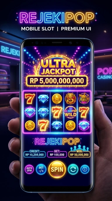 Tampilan utama aplikasi rejekipop dengan berbagai kategori aplikasi.